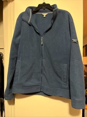 Orvis Navy Blue Textured Fleece Jacket
